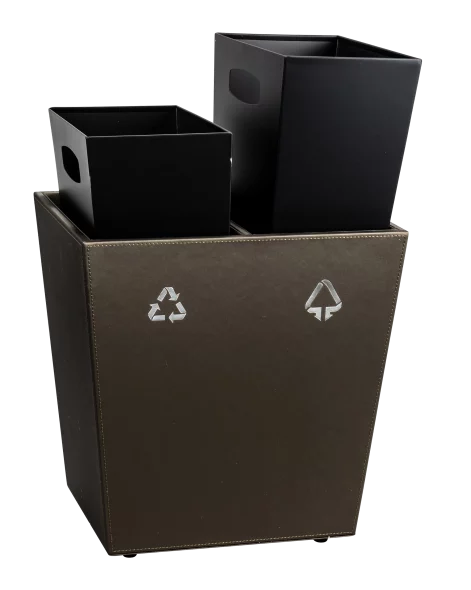Aliseo Londoner Double Waste Bin - Görsel 2